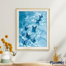 Load image into Gallery viewer, Blue Butterflies on Water