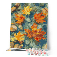 Load image into Gallery viewer, Amber Leaves on Water