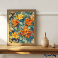 Load image into Gallery viewer, Amber Leaves on Water