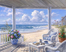 Load image into Gallery viewer, Paint by numbers kit Seaside Serenity Porch Figured'Art