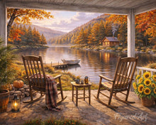 Load image into Gallery viewer, Paint by numbers kit Autumn Lakeside Retreat Figured'Art