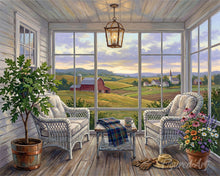 Load image into Gallery viewer, Paint by numbers kit Peaceful Porch Figured'Art