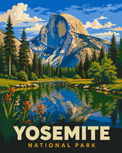 Load image into Gallery viewer, Paint by numbers kit for adults Yosemite National Park, Half Dome - California Figured'Art