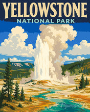 Load image into Gallery viewer, Paint by numbers kit Yellowstone National Park, Old Faithful - Wyoming Figured'Art