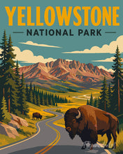 Load image into Gallery viewer, Paint by numbers kit Yellowstone National Park, Lamar Valley - Wyoming Figured'Art