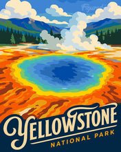 Load image into Gallery viewer, Paint by numbers kit Yellowstone National Park, Grand Prismatic Spring - Wyoming Figured'Art