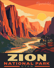 Load image into Gallery viewer, Paint by numbers kit Zion National Park - Utah Figured'Art