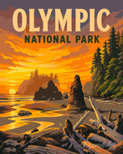 Load image into Gallery viewer, Paint by numbers kit Olympic National Park - Washington Figured'Art