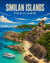 Load image into Gallery viewer, Paint by numbers kit for adults Travel Poster Similan Islands Figured'Art