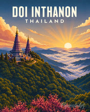 Load image into Gallery viewer, Paint by numbers kit Travel Poster Doi Inthanon Figured'Art