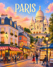 Load image into Gallery viewer, Paint by numbers kit Travel Poster Paris, Sacré-Cœur Figured'Art