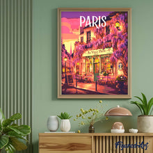 Load image into Gallery viewer, Travel Poster Paris, Wisteria Café