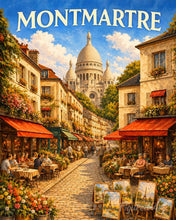 Load image into Gallery viewer, Paint by numbers kit Travel Poster Montmartre Figured'Art