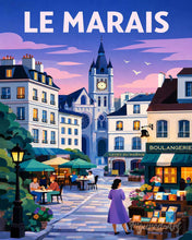 Load image into Gallery viewer, Paint by numbers kit Travel Poster Le Marais Figured'Art