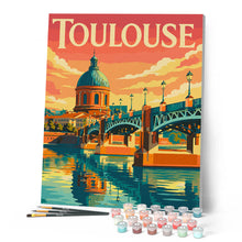 Load image into Gallery viewer, Travel Poster Toulouse, Canal Bridge