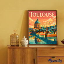 Load image into Gallery viewer, Travel Poster Toulouse, Canal Bridge