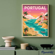 Load image into Gallery viewer, Travel Poster Portugal Ocean Coast