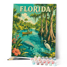 Load image into Gallery viewer, Florida Wildlife Vintage Poster