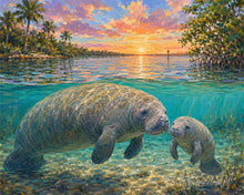 Load image into Gallery viewer, Paint by numbers kit Manatee and Baby Figured'Art