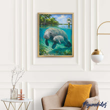 Load image into Gallery viewer, Manatee and Baby in a Mangrove Lagoon