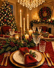 Load image into Gallery viewer, Paint by numbers kit Christmas Candlelight Dinner Figured'Art