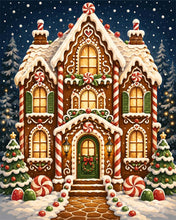 Load image into Gallery viewer, Paint by numbers kit Gingerbread Christmas House Figured'Art