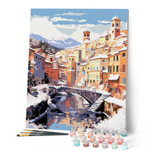 Load image into Gallery viewer, Winter Village by the River
