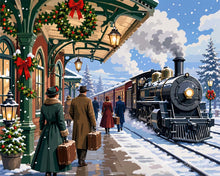 Load image into Gallery viewer, Paint by numbers kit Holiday Train Escape Figured'Art
