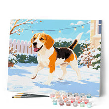 Load image into Gallery viewer, Beagle in the Snow