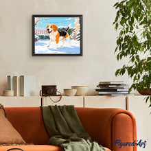 Load image into Gallery viewer, Beagle in the Snow