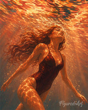 Load image into Gallery viewer, Paint by numbers kit Underwater Glow Figured'Art