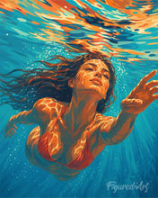 Load image into Gallery viewer, Paint by numbers kit Beneath Waves Figured'Art