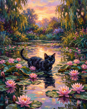 Load image into Gallery viewer, Paint by numbers kit Cat in Bloom Figured'Art