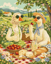 Load image into Gallery viewer, Paint by numbers kit Ducks’ Picnic Figured'Art