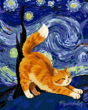 Load image into Gallery viewer, Paint by numbers kit Starry Night Ginger Figured'Art