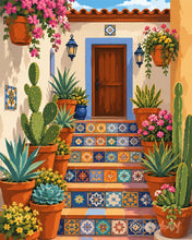 Load image into Gallery viewer, Paint by numbers kit Colorful Tile Steps Figured'Art
