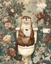 Load image into Gallery viewer, Paint by numbers kit Floral Throne Otter Figured'Art