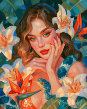 Load image into Gallery viewer, Paint by numbers kit Floral Muse Figured'Art