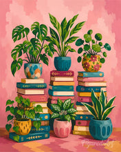 Load image into Gallery viewer, Paint by numbers kit Botanical Bookshelf Figured'Art