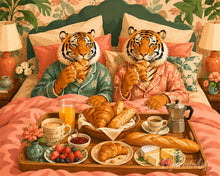 Load image into Gallery viewer, Paint by numbers kit Tigers and Breakfast Figured'Art