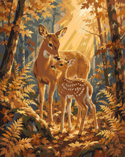 Load image into Gallery viewer, Paint by numbers kit for adults Doe and Fawn in the Clearing Figured'Art