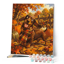 Load image into Gallery viewer, Dachshund in a Tartan Scarf