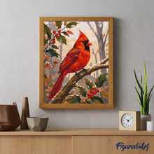 Load image into Gallery viewer, Red Cardinal on a Frosted Branch