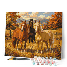 Load image into Gallery viewer, Horses in the Autumn Meadow