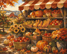 Load image into Gallery viewer, Paint by numbers kit Rustic Autumn Farm Stand Figured'Art