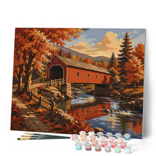 Load image into Gallery viewer, Covered Bridge in Autumn