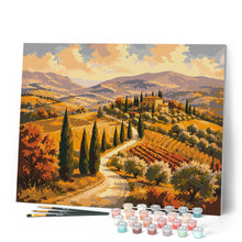 Load image into Gallery viewer, Tuscan Hills with Cypress Trees