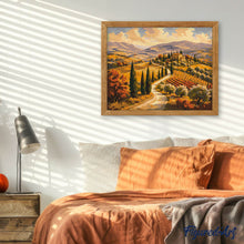 Load image into Gallery viewer, Tuscan Hills with Cypress Trees