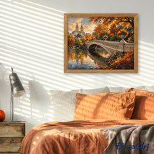 Load image into Gallery viewer, Central Park in Autumn with Bow Bridge