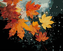 Load image into Gallery viewer, Paint by numbers kit Maple Leaves After the Rain Figured'Art